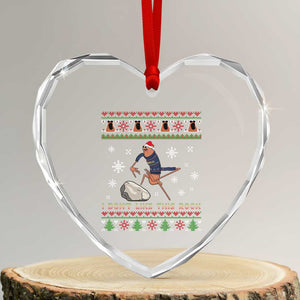 Funny Marcus The Worm Meme Heart Crystal Glass Ornament I Do Not Like This Rock Ugly Christmas Gift TS12 Transparent Glass 3'' Heart Print Your Wear