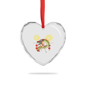 Funny Marcus The Worm Meme Heart Crystal Glass Ornament Viral Lunar New Year TS12 Print Your Wear