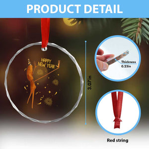 Funny Marcus The Worm New Year Crystal Glass Ornament Happy New Year NYE Party Firework TS11 Print Your Wear
