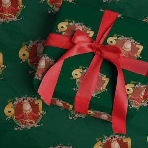 Funny Marcus The Worm Six Seven Lunar New Year Meme Wrapping Paper Roll TS12 Green Print Your Wear
