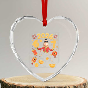 Funny Marcus The Worm Six Seven Meme Heart Crystal Glass Ornament Lunar New Year 2026 Gift TS12 Transparent Glass 3'' Heart Print Your Wear
