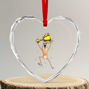 Funny Marcus The Worm Soccer Champion Heart Crystal Glass Ornament Soccer Lover TS12 Transparent Glass 3'' Heart Print Your Wear