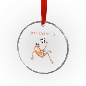 Funny Marcus The Worm Soccer Lover Crystal Glass Ornament Just Kickin It TS12 Print Your Wear