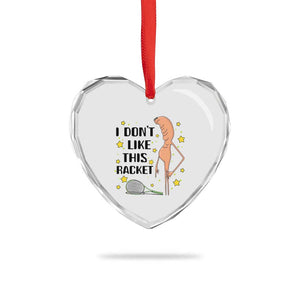 Funny Marcus The Worm Tennis Lover Heart Crystal Glass Ornament I Do Not Like This Racket TS12 Print Your Wear