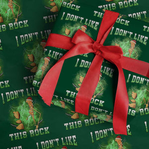 Funny Marcus The Worm Wrapping Paper Roll I Don't Like This Rock Brain Rot TS10 Green Print Your Wear