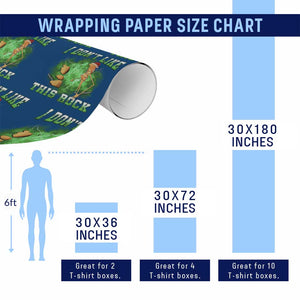 Funny Marcus The Worm Wrapping Paper Roll I Don't Like This Rock Brain Rot TS10 Print Your Wear