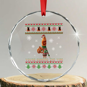Funny Marcus The Worm You Are Ruining The Vibe Crystal Glass Ornament Ugly Christmas Gift TS12 Transparent Glass 3'' Circle Print Your Wear