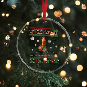 Funny Marcus The Worm You Are Ruining The Vibe Crystal Glass Ornament Ugly Christmas Gift TS12 Print Your Wear