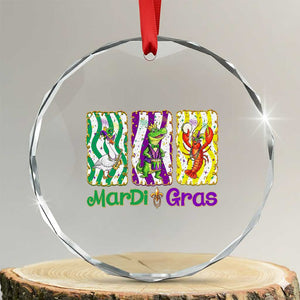 Funny Mardi Gras Animal Crystal Glass Ornament Alligator Crawfish Goose New Orleans Louisiana TS14 Transparent Glass 3'' Circle Print Your Wear