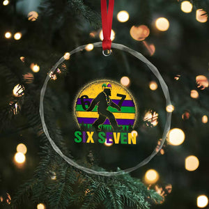Funny Mardi Gras Bigfoot Crystal Glass Ornament Six Seven Meme TS12 Print Your Wear
