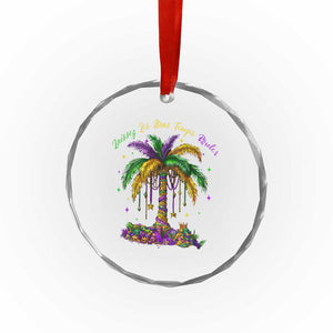 Funny Mardi Gras Coconut Palm Tree Crystal Glass Ornament Laissez Les Bons Temps Rouler Beads Masks TS11 Print Your Wear