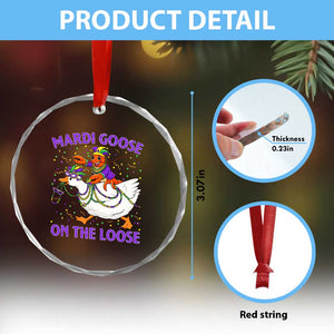 Funny Mardi Gras Crystal Glass Ornament Goose Crawfish Carnival Trendy Meme TS14 Print Your Wear
