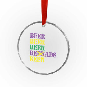 Funny Mardi Gras Drinking Crystal Glass Ornament Retro Beads Beer Carnival Party TS11 Print Your Wear