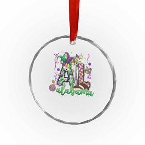 Funny Mardi Gras In Alabama AL Crystal Glass Ornament Moon Pie Jester Hat TS11 Print Your Wear
