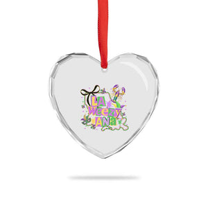 Funny Mardi Gras La Weezy Ana Heart Crystal Glass Ornament New Orleans Festival Louisiana Map TS11 Print Your Wear