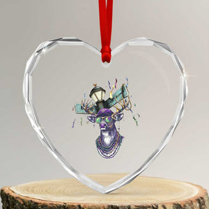 Funny Mardi Gras Mississippi Deer Heart Crystal Glass Ornament Biloxi Ocean Springs Carnival TS11 Transparent Glass 3'' Heart Print Your Wear