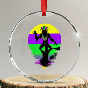 Funny Mardi Gras Rougarou Crystal Glass Ornament Beads Carnival Cryptids Of Louisiana TS11 Transparent Glass 3'' Circle Print Your Wear