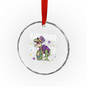 Funny Mardi Gras T-rex Dinosaur Crystal Glass Ornament Mardi Grawr Beads Carnival Party TS11 Print Your Wear