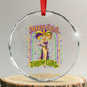 Funny Mardi Gras Throw Girl Crystal Glass Ornament New Orleans Carnival Beads TS11 Transparent Glass 3'' Circle Print Your Wear