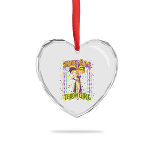 Funny Mardi Gras Throw Girl Heart Crystal Glass Ornament New Orleans Carnival Beads TS11 Print Your Wear