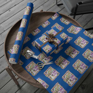 Funny Mardi Gras Throw Girl Life Wrapping Paper Roll Coquette Bow Carnival TS11 Blue Print Your Wear