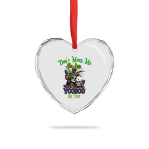 Funny Mardi Gras Voodoo Queen Heart Crystal Glass Ornament Don't Make Me Go All Voodoo On You TS11 Print Your Wear