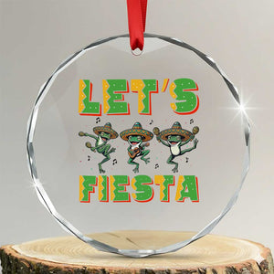 Funny Mariachi Frog Guitar Fiesta Crystal Glass Ornament Cinco De Mayo Gift TS12 Transparent Glass 3'' Circle Print Your Wear