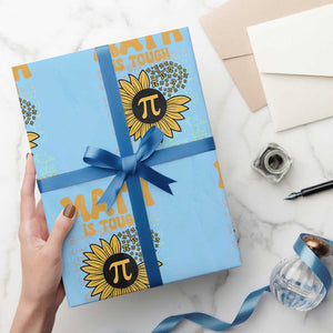 Funny Math Teacher Back To School Wrapping Paper Roll Math Is Tough But So Are You TS14 Light Blue Print Your Wear