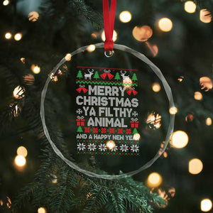 Funny Merry Christmas And A Happy New Year Crystal Glass Ornament Christmas Movie TS11 Print Your Wear