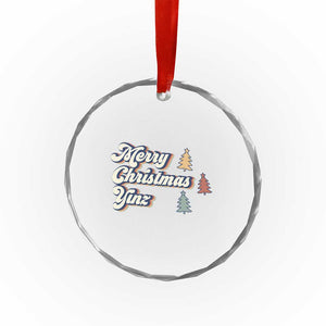 Funny Merry Christmas Yinz Pittsburgh Crystal Glass Ornament TS09 Print Your Wear