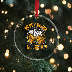 Funny Merry Drunk I'm Xmas Crystal Glass Ornament Vintage Beer Mugs Xmas TS11 Print Your Wear