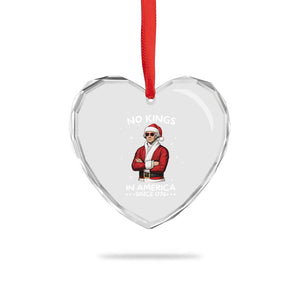 Funny Merry No Kings Since 1776 George Washington Heart Crystal Glass Ornament Christmas Gift TS12 Print Your Wear