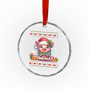 Funny Merry Oinkmas Crystal Glass Ornament Pig Lover Ugly Christmas Gift TS12 Print Your Wear