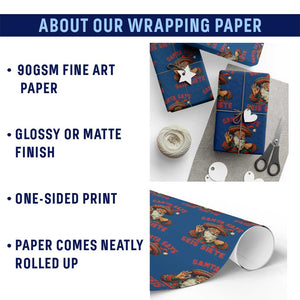 Funny Mexican Christmas 67 Wrapping Paper Roll Santa Says Seis Siete Cholo Claus TS11 Print Your Wear