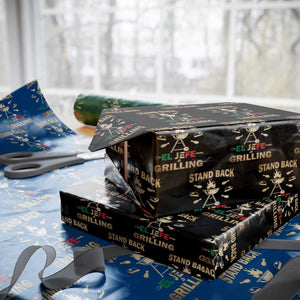 Funny Mexican Dad Wrapping Paper Roll El Jefe Grilling Stand Back Fathers Day TS10 Black Print Your Wear
