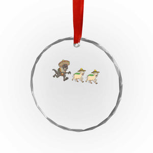 Funny Mexican Fiesta Gift Crystal Glass Ornament Chupacabra Chasing Taco Goat TS12 Print Your Wear