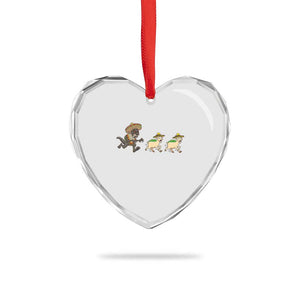 Funny Mexican Fiesta Gift Heart Crystal Glass Ornament Chupacabra Chasing Taco Goat TS12 Print Your Wear