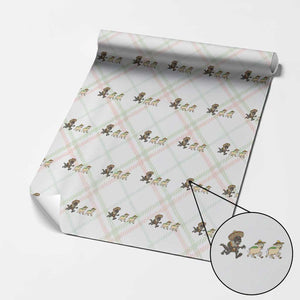 Funny Mexican Fiesta Gift Wrapping Paper Roll Chupacabra Chasing Taco Goat TS12 Christmas Plaid Print Your Wear