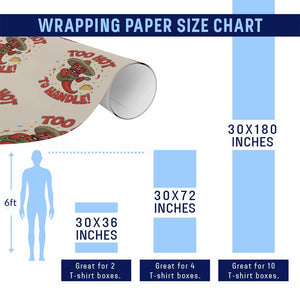 Funny Mexican Jalapeno Wrapping Paper Roll Too Hot To Handle Cinco De Mayo Party TS12 Print Your Wear