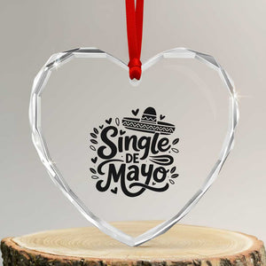Funny Mexican Party Gift Heart Crystal Glass Ornament Single De Mayo Squad TS12 Transparent Glass 3'' Heart Print Your Wear
