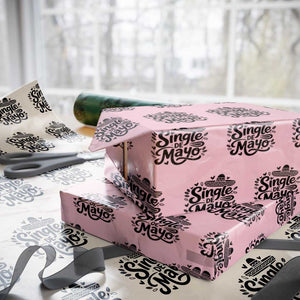 Funny Mexican Party Gift Wrapping Paper Roll Single De Mayo Squad TS12 Light Pink Print Your Wear