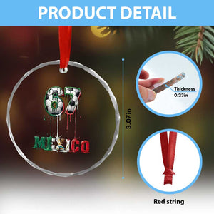 Funny Mexico Soccer 67 Meme Crystal Glass Ornament Chicano Soccer Lovers TS12 Print Your Wear