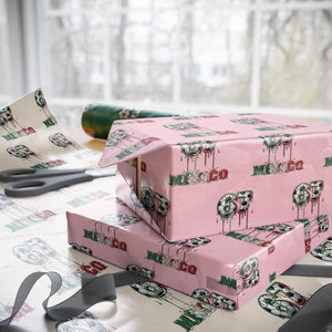 Funny Mexico Soccer 67 Meme Wrapping Paper Roll Chicano Soccer Lovers TS12 Light Pink Print Your Wear