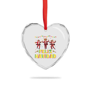 Funny Mexico Xmas Trump Heart Crystal Glass Ornament Feliz Navidad Trump Dancing TS09 Print Your Wear