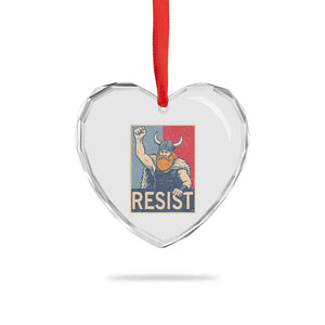 Funny Minneapolis Viking Resist Abolish Ice Protest Heart Crystal Glass Ornament TS11 Print Your Wear