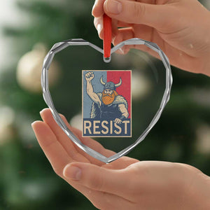 Funny Minneapolis Viking Resist Abolish Ice Protest Heart Crystal Glass Ornament TS11 Print Your Wear