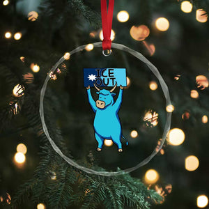 Funny Minnesota Folklore Babe The Blue Ox Crystal Glass Ornament Ice Out TS12 Print Your Wear