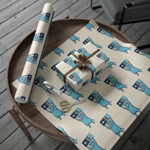 Funny Minnesota Folklore Babe The Blue Ox Wrapping Paper Roll Ice Out TS12 Beige Print Your Wear