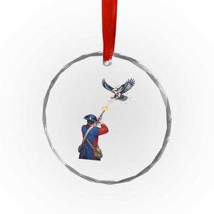 Funny Minutemen Shooting Blue and Green Hawk Football Rivalry Crystal Glass Ornament TS11 Print Your Wear