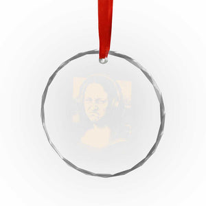 Funny Mona Lisa Wearing Headphones Bass Face Meme Crystal Glass Ornament Funny Classical Fine Art Parody Music Producer Graphic TS02 Print Your Wear